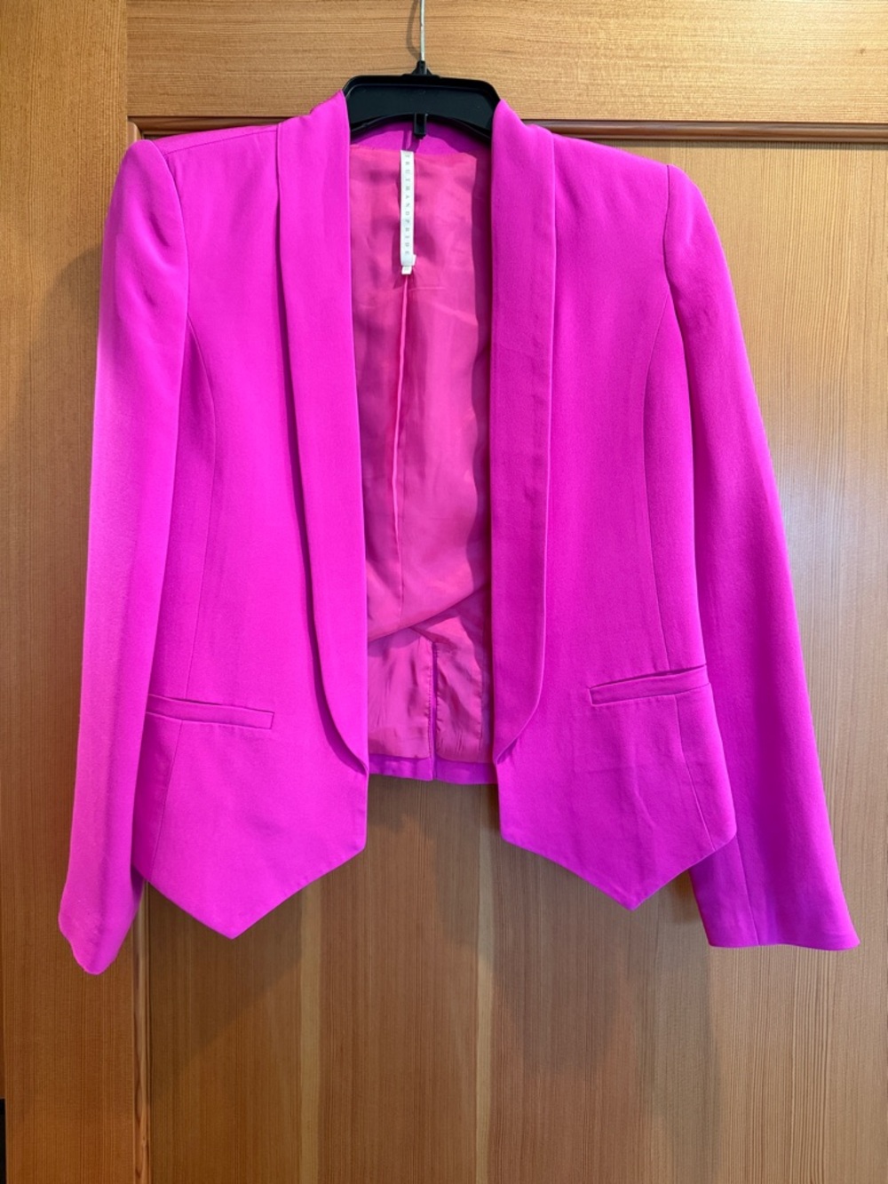 Women's Fuchsia Open-Front Blazer Jacket